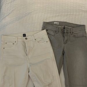 Size 27 Gap jeans white and gray